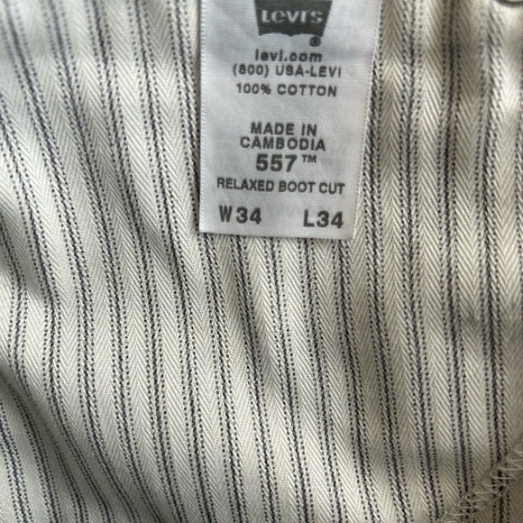 Men’s Levi's 557 heather blue relaxed bootcut denim jeans Size W34 L34 - Picture 6 of 6